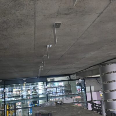 large-scale aluminium soffit detail