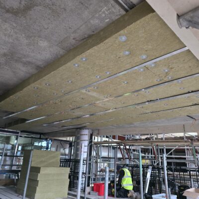 large-scale aluminium soffit detail