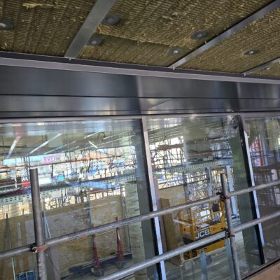 large-scale aluminium soffit detail