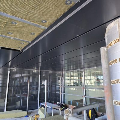 large-scale aluminium soffit detail