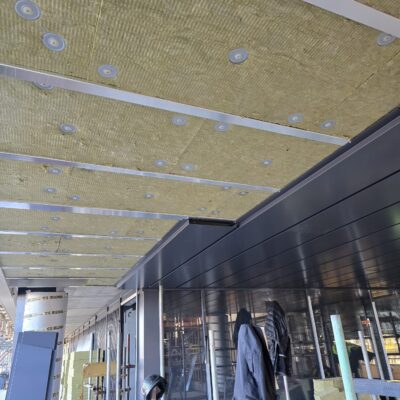 large-scale aluminium soffit detail