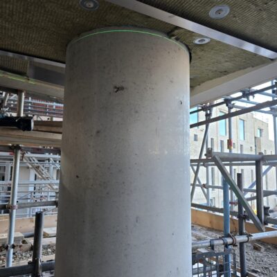 large-scale aluminium soffit detail