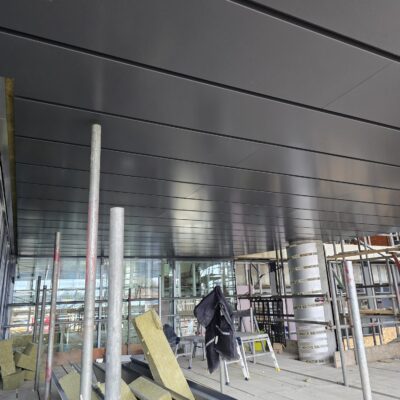 large-scale aluminium soffit detail