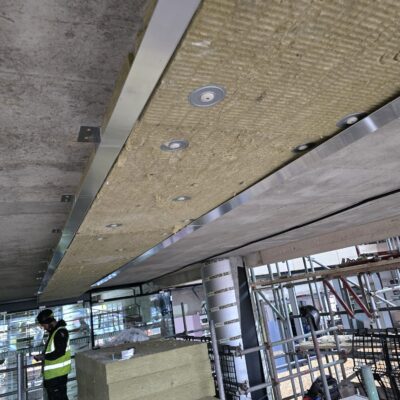 large-scale aluminium soffit detail