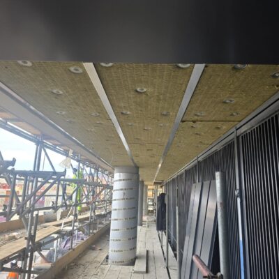 large-scale aluminium soffit detail