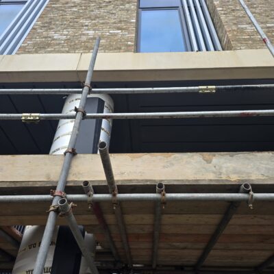 large-scale aluminium soffit detail