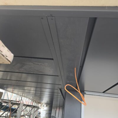 large-scale aluminium soffit detail