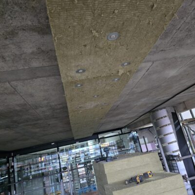 large-scale aluminium soffit detail