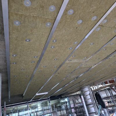 large-scale aluminium soffit detail