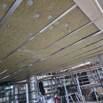 large-scale aluminium soffit detail